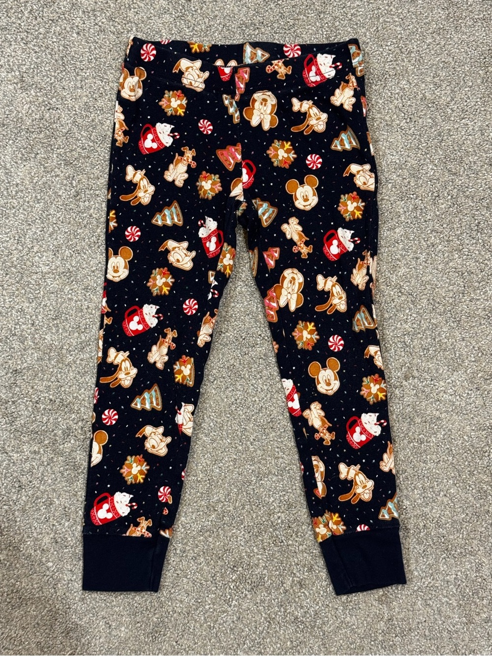 Old Navy x Disney Holiday Cookie Party Pajama Pants Mickey Navy Lounge XS Size 5